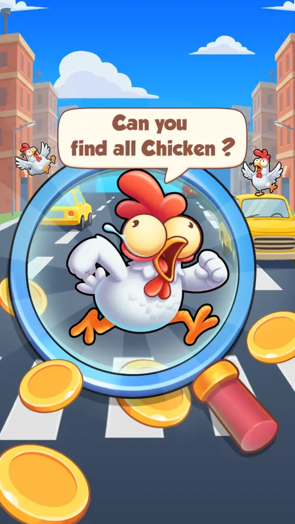 Tải Find Chicken Rage – Spot It MOD APK v0.1.6 (Vô hạn gợi ý, No Ads) Screenshot 1