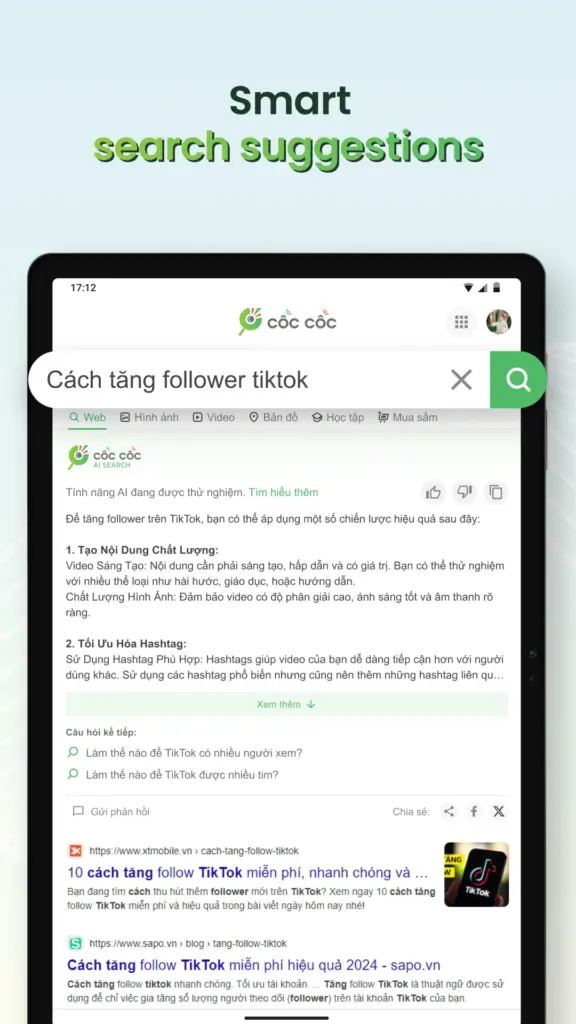 Tải Cốc Cốc MOD APK v145.0.294 (Pro) Screenshot 11