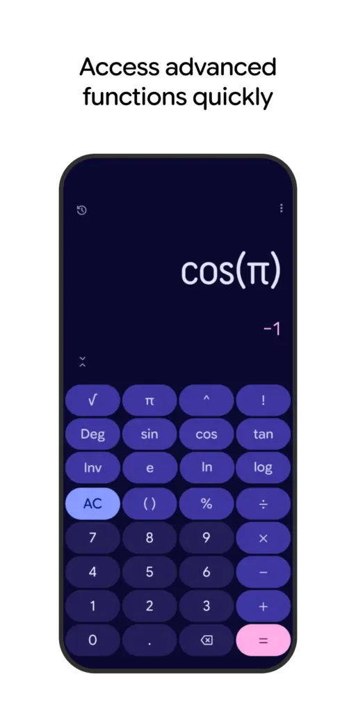 Tải Google Calculator MOD APK v9.0 (778802875) (Mở khóa Material You) Screenshot 2