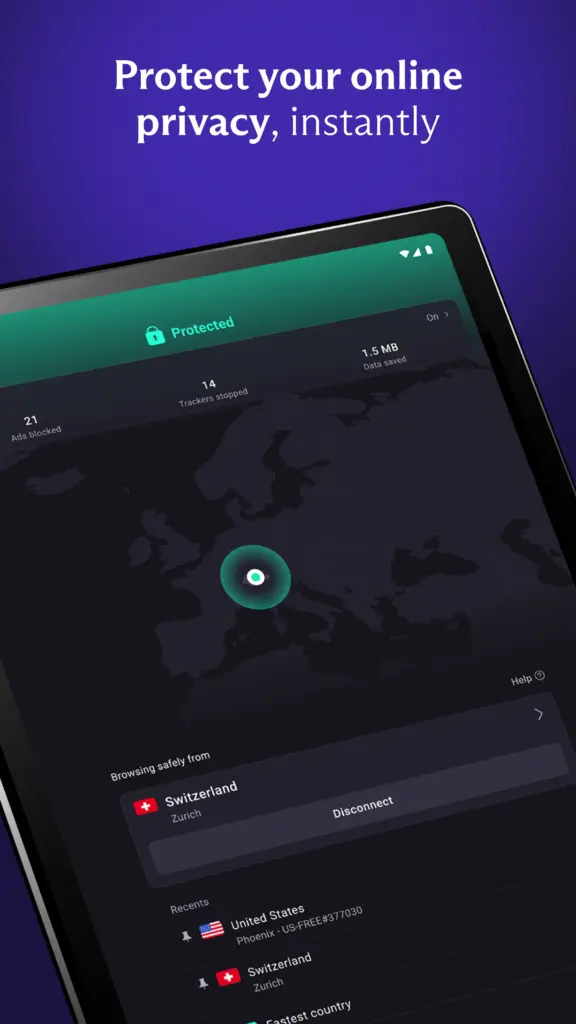 Tải Proton VPN MOD APK v5.14.87.0 (Mở khóa Premium) Screenshot 8