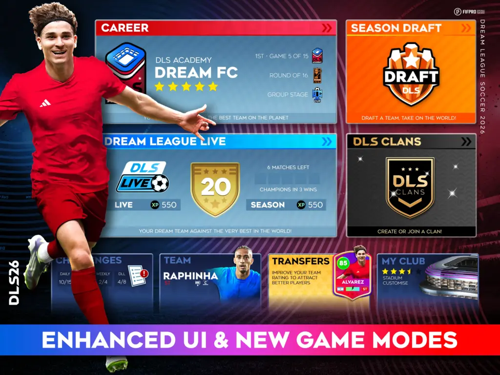 Tải Dream League Soccer 2026 MOD APK v13.040 (Vô hạn tiền, Kim cương) Screenshot 17