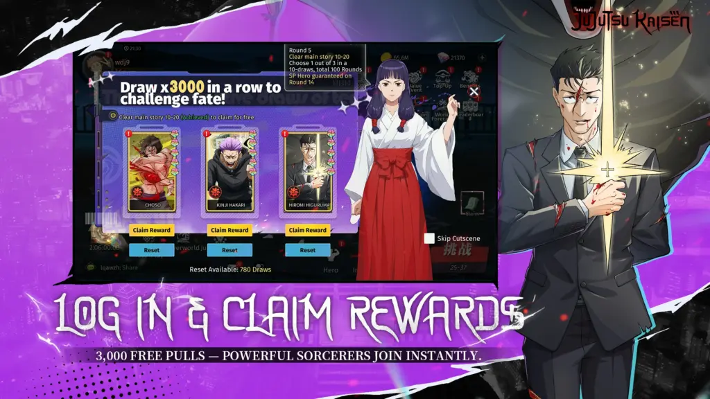 Tải Jujutsu: Culling Game MOD APK v1.0.6 (Menu VIP, Bất tử) Screenshot 4