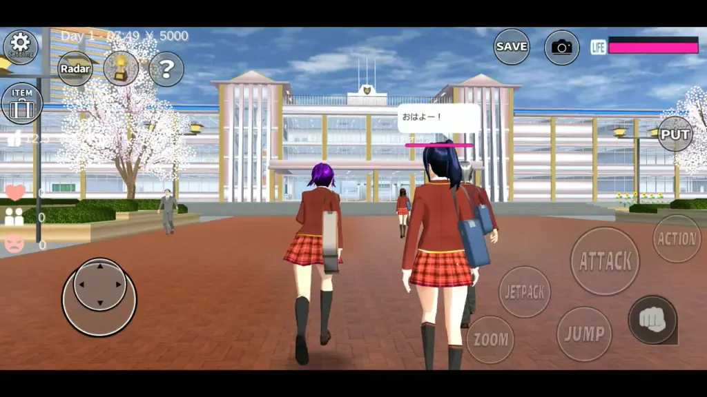 Tải SAKURA School Simulator MOD APK v1.047.04 (Vô hạn tiền, Mở khóa, God Mode) Screenshot 1