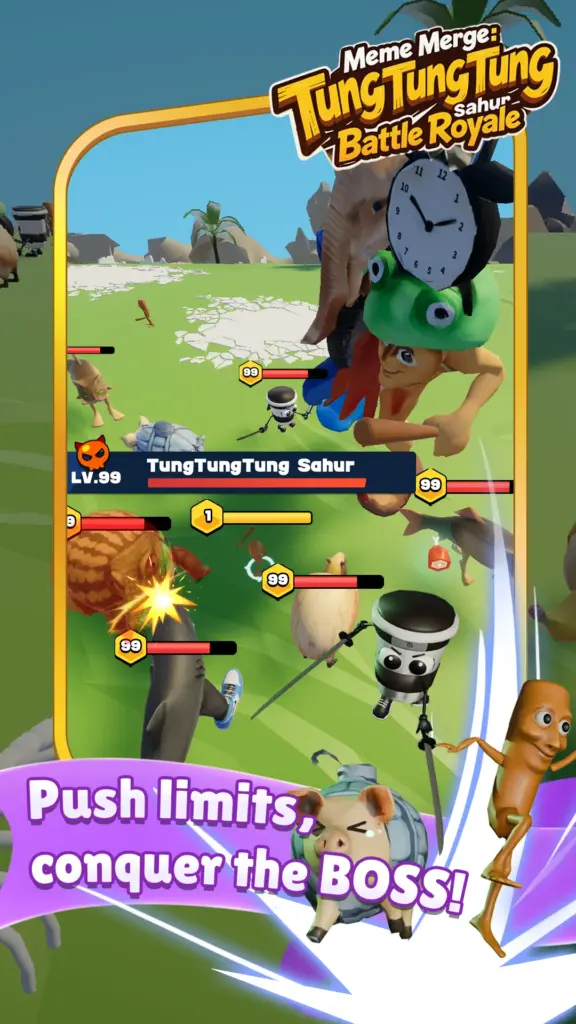 Tải Tung Tung Merge：Sahur Battle MOD APK v1.12 (Vô hạn tiền, Mở khóa) Screenshot 3