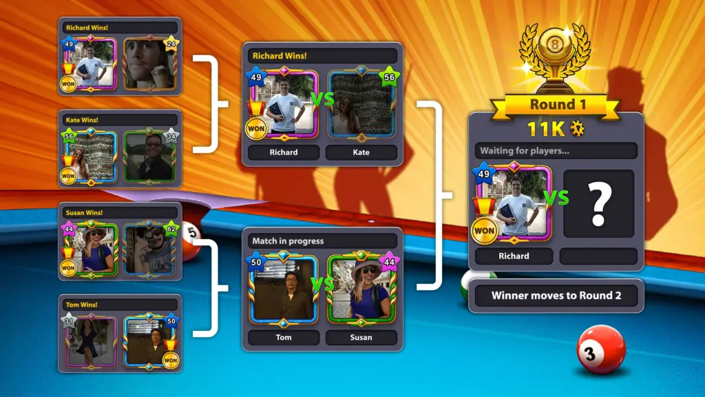 Tải 8 Ball Pool MOD APK v56.22.0 (Menu, Đường kẻ dài, Vô hạn tiền) Screenshot 4